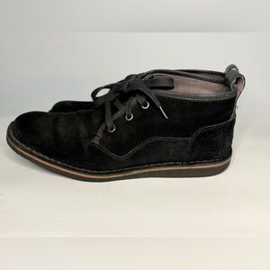 John Varvatos Star Chukka Boots Mens 13 Black Suede Hipster Preppy Urban MI USA
